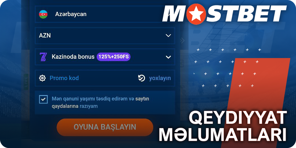 Mostbet-də qeydiyyatdan keçərkən məlumatlar