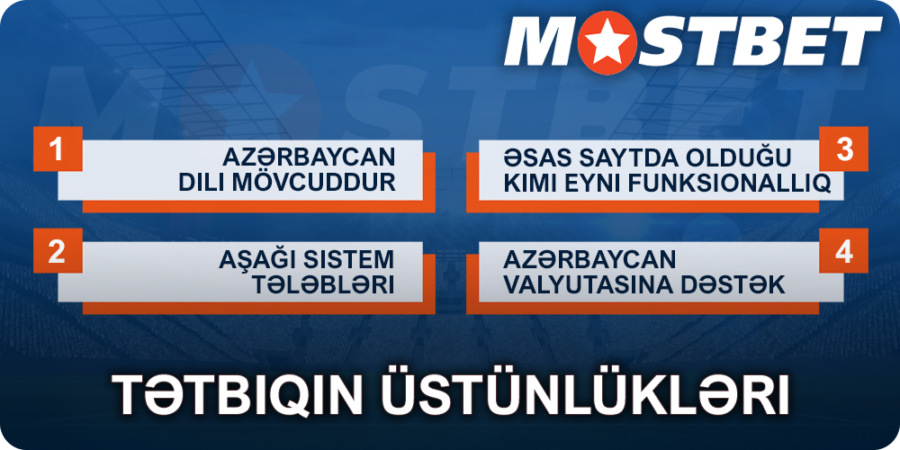 Mostbet mobil tətbiqinin əsas üstünlükləri