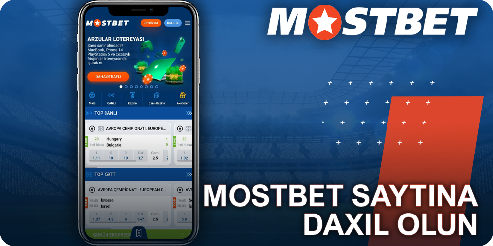 Mobil telefondan iOS-a Mostbet-in rəsmi saytına daxil olun